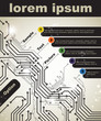 Abstract poster of modern digital technologies