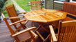 Holzterrassenmöbel frisch geölt