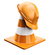 Worker helmet and traffic cone