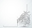 Abstract background of digital technologies