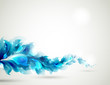 Abstract blue branch for design
