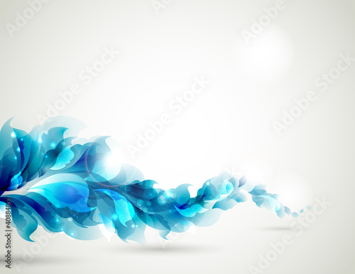 Vector: Abstract blue branch for design Abstract blue branch for design