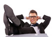 Successful business man relaxing