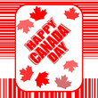 Happy Canada Day card in vector
