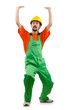 Construction worker isolated on the white Construction worker isolated on the white