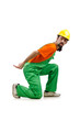 Construction worker isolated on the white Construction worker isolated on the white