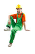 Construction worker isolated on the white Construction worker isolated on the white