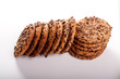 cookies on the white backing isolated