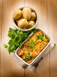 Homemade potato cake, vegetarian food Homemade potato cake, vegetarian food