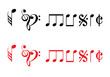 I love music, vector background