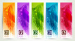 Photo en ligne au meilleur prix set of five  banners, abstract  headers