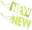 Hangtags "NEW" Green/White