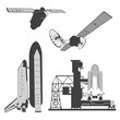 Vector illustration .Space elements.