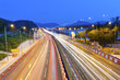 Majestic highway traffic in Hong Kong at night Majestic highway traffic in Hong Kong at night