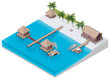 Vector isometric tropical resort