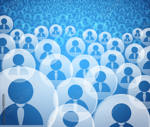 Vettoriale: Abstract crowd of social media account icons Abstract crowd of social media account icons
