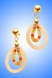 Beauty fashion concept with earrings Beauty fashion concept with earrings