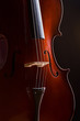 Music Cello in the dark room