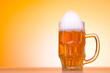 Beer glass on the table Beer glass on the table