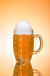 Beer glass on the table Beer glass on the table