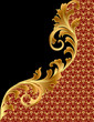 black background with gold(en) ornament black background with gold(en) ornament
