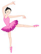 Ballerina pose on white