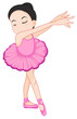 Ballerina pose on white