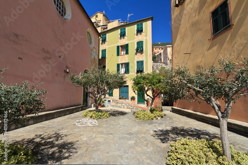 Foto: Sori, small square, Liguria, Italy Sori, small square, Liguria, Italy