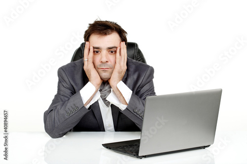 Foto: Business man tired and empty Business man tired and empty