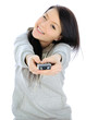 Girl and a remote control.