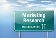 Highway Signpost "Marketing Research"