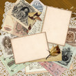 Vintage background with old frame