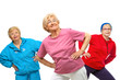 Photo: Threesome senior women getting fit. Threesome senior women getting fit.