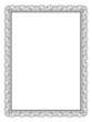 calligraphy penmanship curly baroque frame black