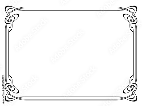 Vector: art nouveau black ornamental decorative frame art nouveau black ornamental decorative frame