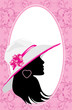 Portrait of elegance woman in a hat. Fashion card Portrait of elegance woman in a hat. Fashion card