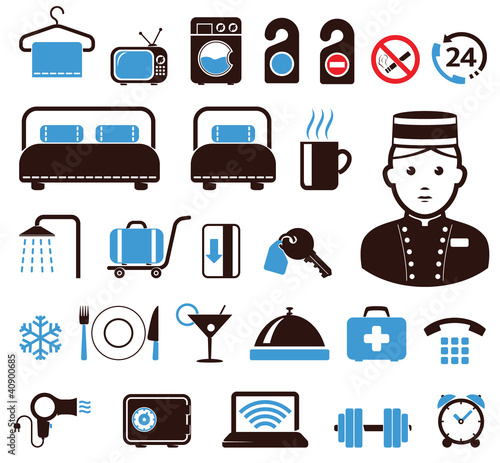 Vector: Hotel icons set Hotel icons set