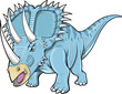 Triceratops Dinosaur Vector Illustration