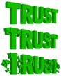 Illustration: Cracking and crumbling of the word Trust Cracking and crumbling of the word Trust
