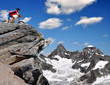 biker in the Swiss Alps