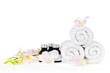 Rolled up spa towels