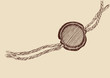Blank wax seal Hand drawn vector llustration