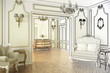 Historische Luxus-Suite (Zeichnung)