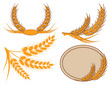 ear of wheat in a wreath