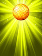 Sparkling yelloe green disco gold ball. EPS 8 Sparkling yelloe green disco gold ball. EPS 8
