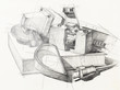 Foto: black and white still life objects study black and white still life objects study