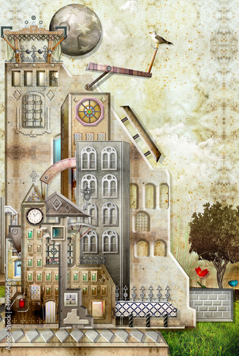 Illustration: Gothic town Gothic town