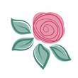 Floral background with abstract rose flower