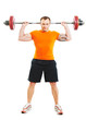 Foto: bodybuilder man doing muscle exercises bodybuilder man doing muscle exercises