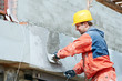 Facade Plasterer at work